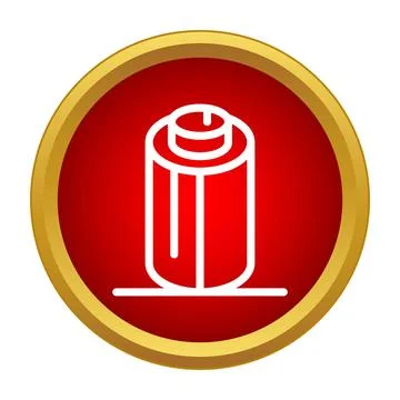 Film roll vector icon in red circle Illustrazione stock