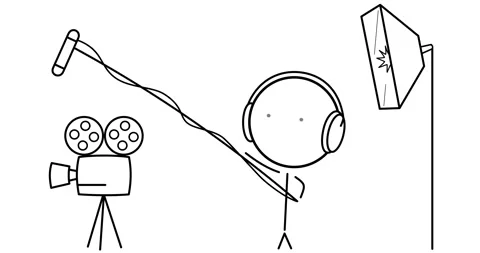 Film set with camera 動画素材 301532260