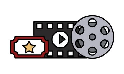Film set objects icon Stock Illustration
