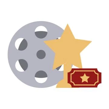 Film set objects icon Stock Illustration
