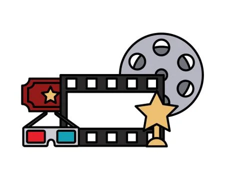 Film set objects icon 스톡 일러스트