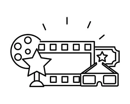 Film set objects icon 스톡 일러스트