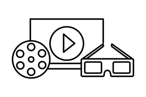 Film set objects icon Stock Illustration
