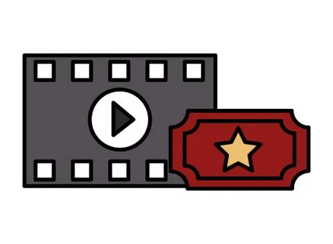 Film set objects icon Stock Illustration
