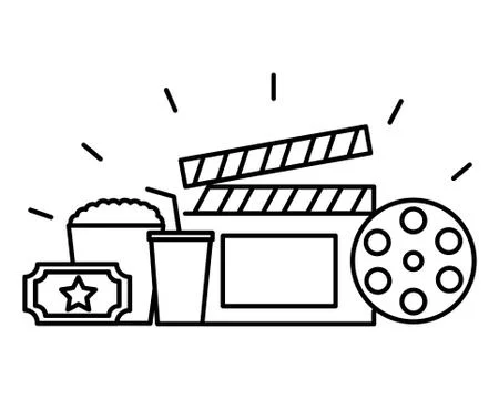 Film set objects icon Stock Illustration