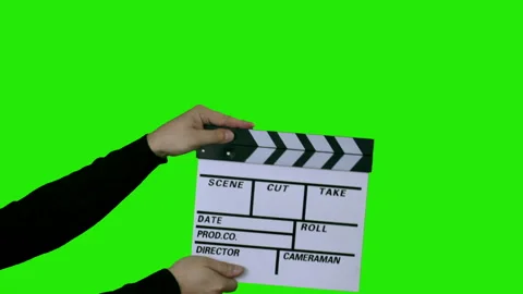 Film slate clapper with clipping path Stock Footage 106485228