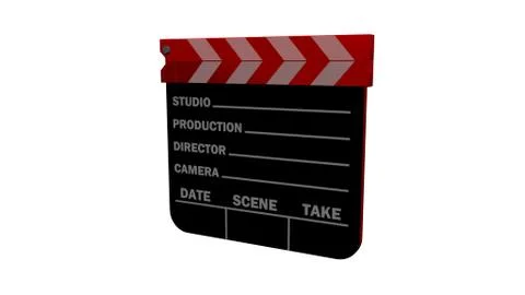 Film slate with clipping path Stock Illustration