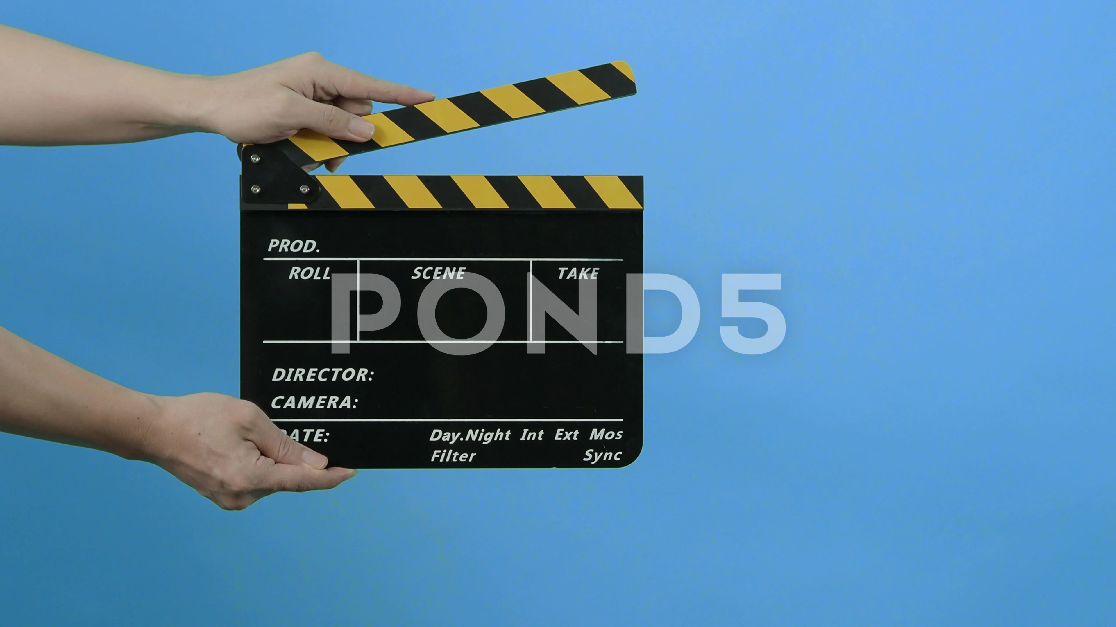 Film Slate or Movie Clapperboard with Bl, Stock Video