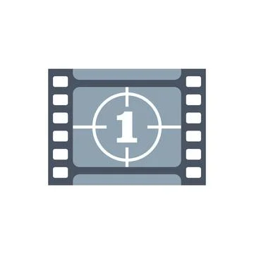 Film stage icon flat vector. Cinema movie 库存插图