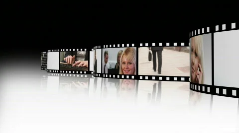 Film strip of Business people 2 Stock Footage