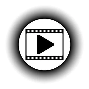 Film strip button. Stock Illustration