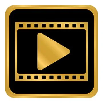 Film strip button. Stock Illustration
