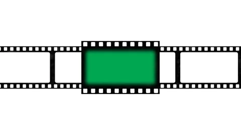 Film strip seamless loop animation moving horizontally with placeholder. Stock Footage 329327066