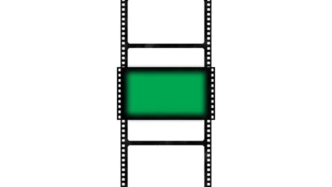 Film strip seamless loop animation moving vertically with placeholder. Video stock 329327069