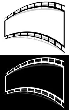 Film strip shape elements with distortion for photography / generic image con Illustrazione stock
