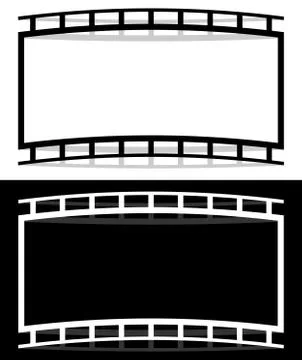 Film strip shape elements with distortion for photography / generic image con Stock Illustration