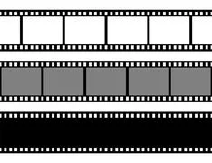 Film strip frame or border set. Photo, cinema or movie negative