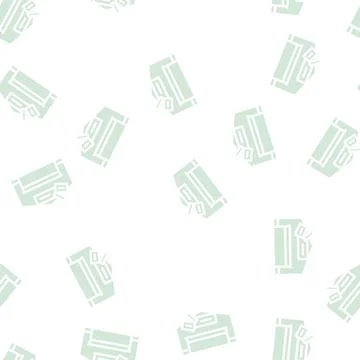 Film studio construction glyph vector seamless pattern Stock Illustration