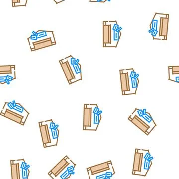 Film studio construction vector seamless pattern Stock Illustration