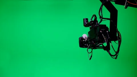 On Film Studio Set Shooting Historical Movie or TV show Green Screen Scene. Stock Footage 209126097