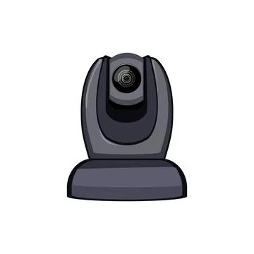 Film table web camera cartoon vector illustration Stock Illustration