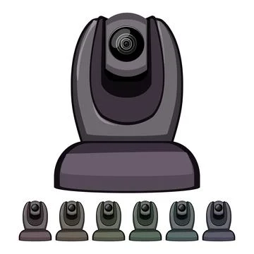 Film table web camera cartoon vector graphic Stockillustratie