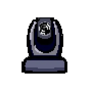 Film table web camera game pixel art vector illustration Stock Illustration