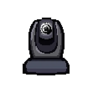 Film table web camera pixel art vector illustration Stock Illustration