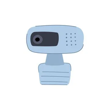Film web camera cartoon vector illustration Stock Illustration
