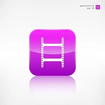 Film web icon. Application button. 스톡 일러스트