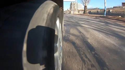 Filming from behind the wheel of a car while driving 5 Stock Footage 322989069