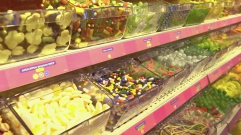 Filming candy in a candy store in Huizen Noord-holland Stock Footage 75350720