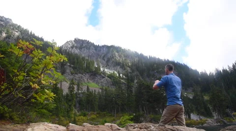 Filming in the Forest Stock Footage 67482902