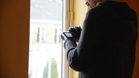 Filming life through the window. Stock Footage 92902682