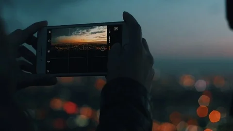 Filming with mobile phone Stock Footage 75462048