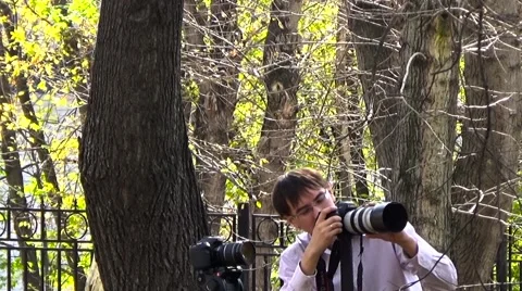 Filming operator stand-up Stock Footage 55187393