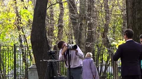 Filming operator stand-up Stock Footage 55187401