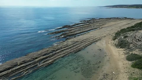 Filming of the rocky coast Stock Footage 265671353
