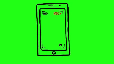 Filming Smartphone Green Screen Scribble Animation Doodle Cartoon 4K 스톡 동영상 72442288