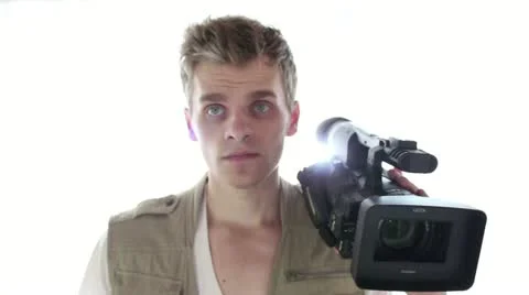 Filmmaker boy Stock Footage 12309522