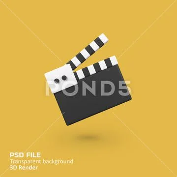 Filmmaker equipment isolated 3d render icon illustration PSD Template