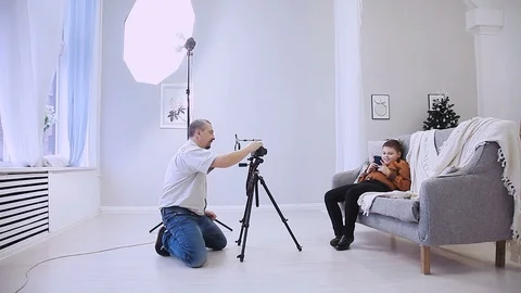 Filmmaker on the set Stock Footage 100840758