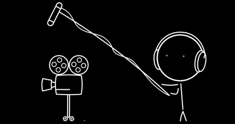 Filmmakers with camera Stock Footage 301320386