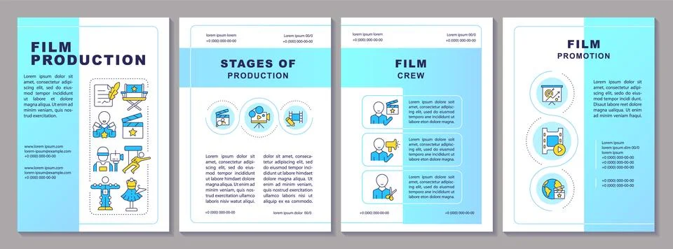 Filmmaking brochure template Illustrazione stock