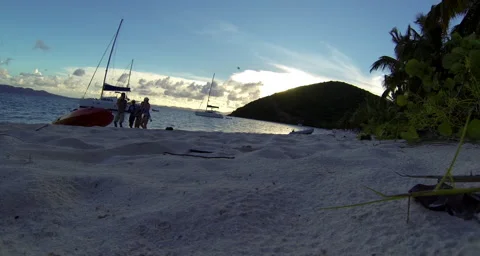 Films beach then grabs mask Stock Footage 42809341