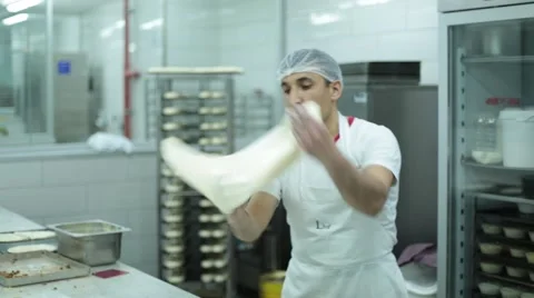 Filo Pastry - Roll Dough Thin Stock Footage 61943677