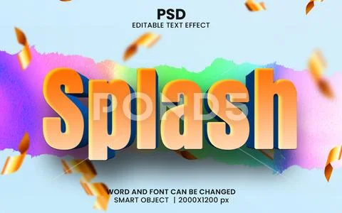 Filter 3d Text Effect Editable PSD PSD Template