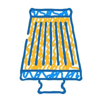 Filter air cleaner accessory icon doodle illustration Stock Illustration