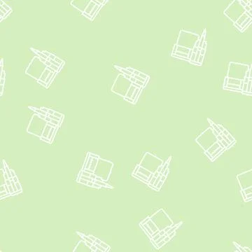 Filter aquarium fish line seamless pattern Stock Illustration