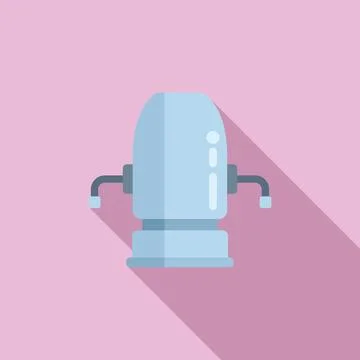 Filter box icon flat vector. Water treatment 스톡 일러스트